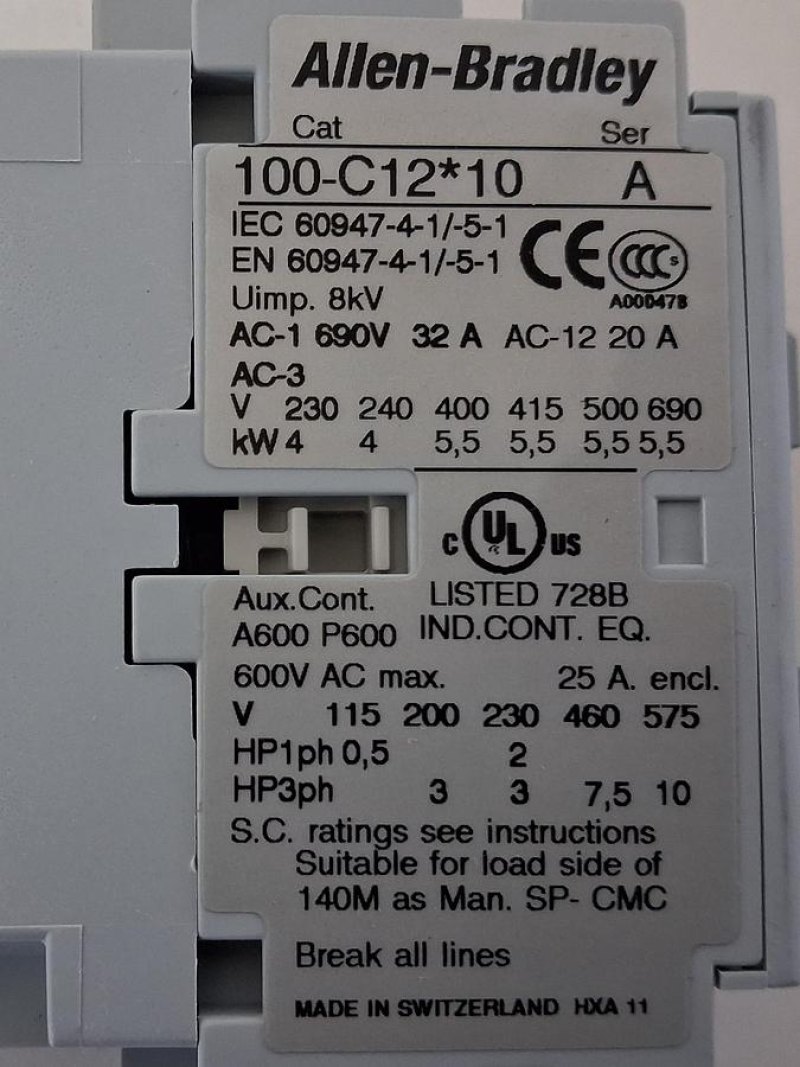 Allen-Bradley 100-C12K10 Leistungsschütz / Contactor