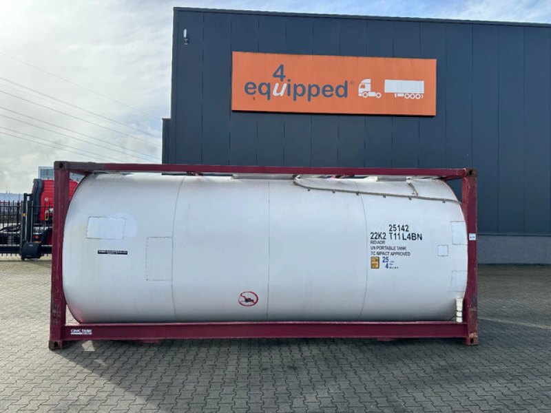 20FT ISO / 25.010L / L4BN / 22K2 / T11 / steam heating / bottom discharge / 2.5Y-TEST/CSC: 07/2027