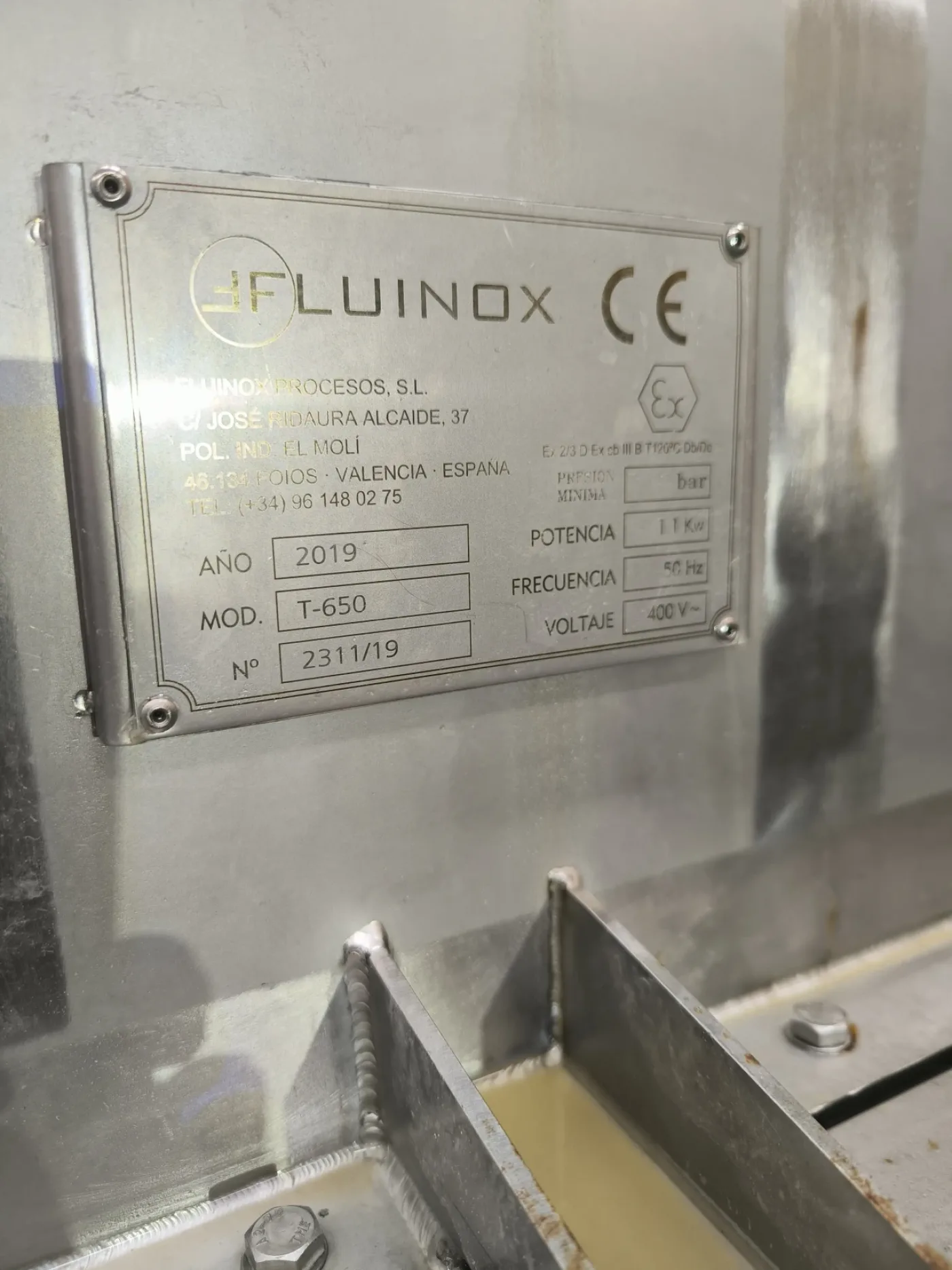 CENTRIFUGAL SIEVE FLUINOX T-650 ATEX - 6