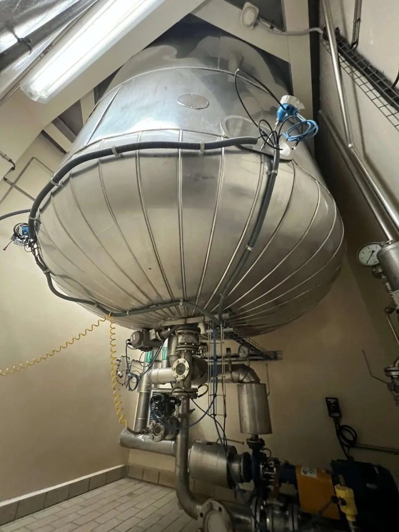 USED TRAMEGA ATEX STAINLESS STEEL REACTOR 316L 12,170 LITERS WITH AGITATION AND HALF ROD