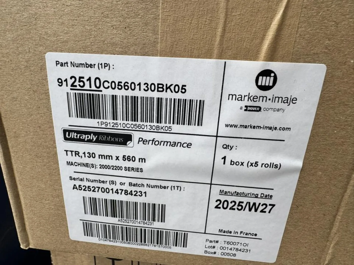 Markem-Imaje Thermal transfer printer ribbon (TTR) - 3