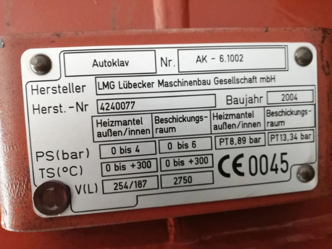 LMG Lübecker AK-6.1002 - Mild Steel Reactor - 7