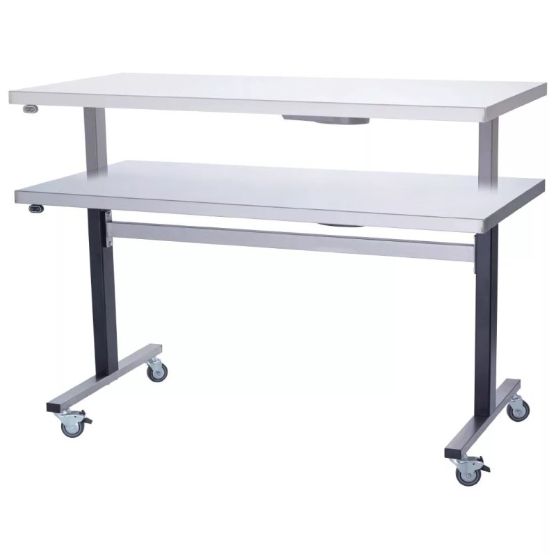 Parry Stainless Steel Adjustable Height Table Wide Electric Mobile 1500mm - islandcatering