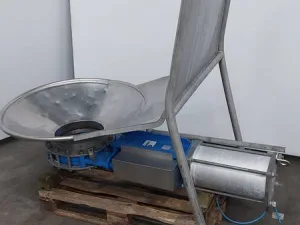 Cattle hide blow-off unit with trough