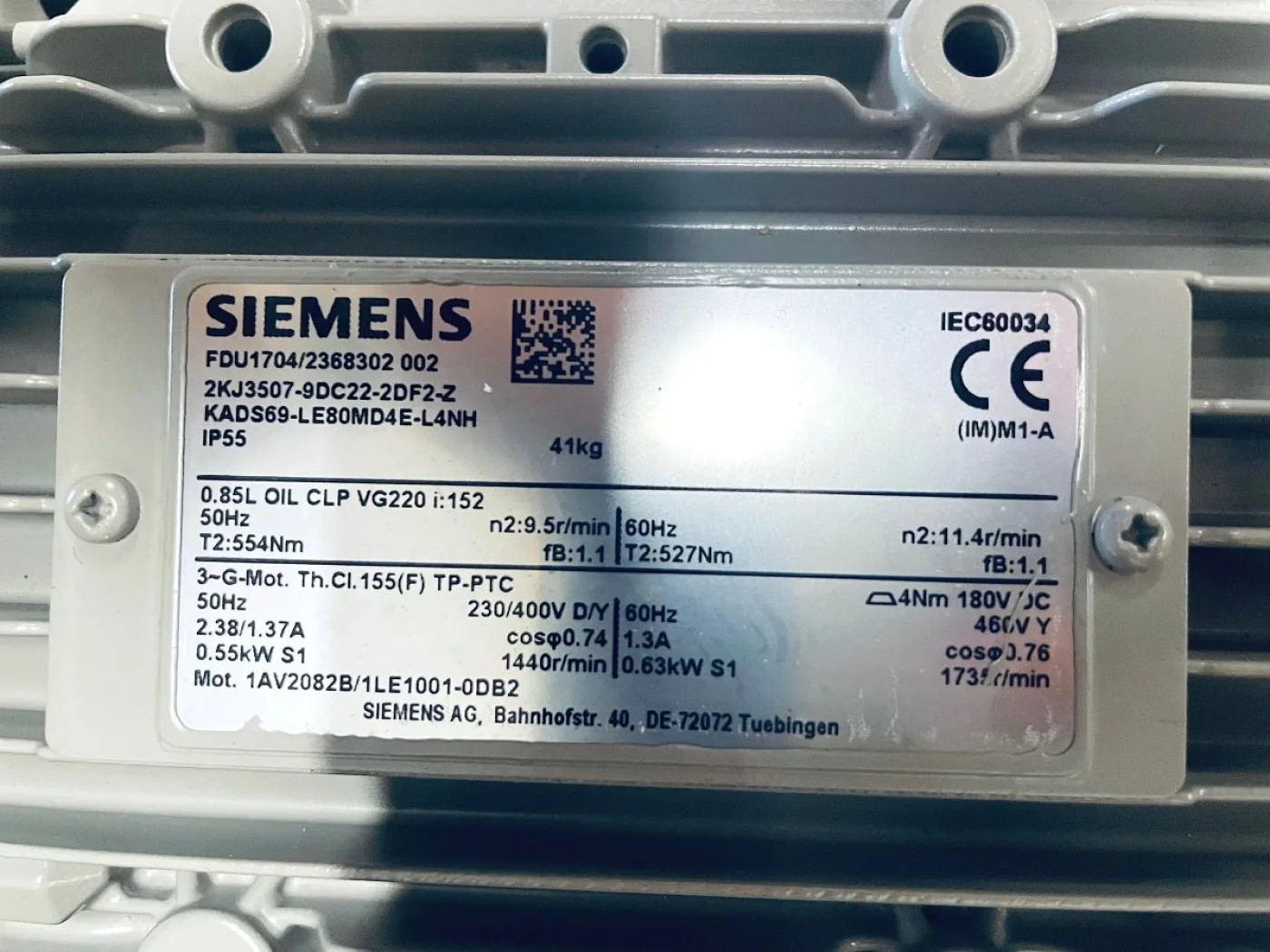 Siemens Getriebemotor KADS69-LE80MD4E-L4NH - 5