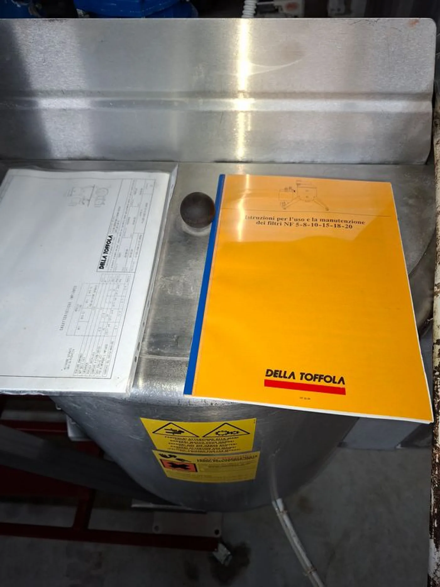 KIESELGUR FILTER DELLA TOFFOLA MOD. NF10 IN STAINLESS STEEL, 10 MQ FILTERING SURFACE, SECOND HAND MACHINE - 6