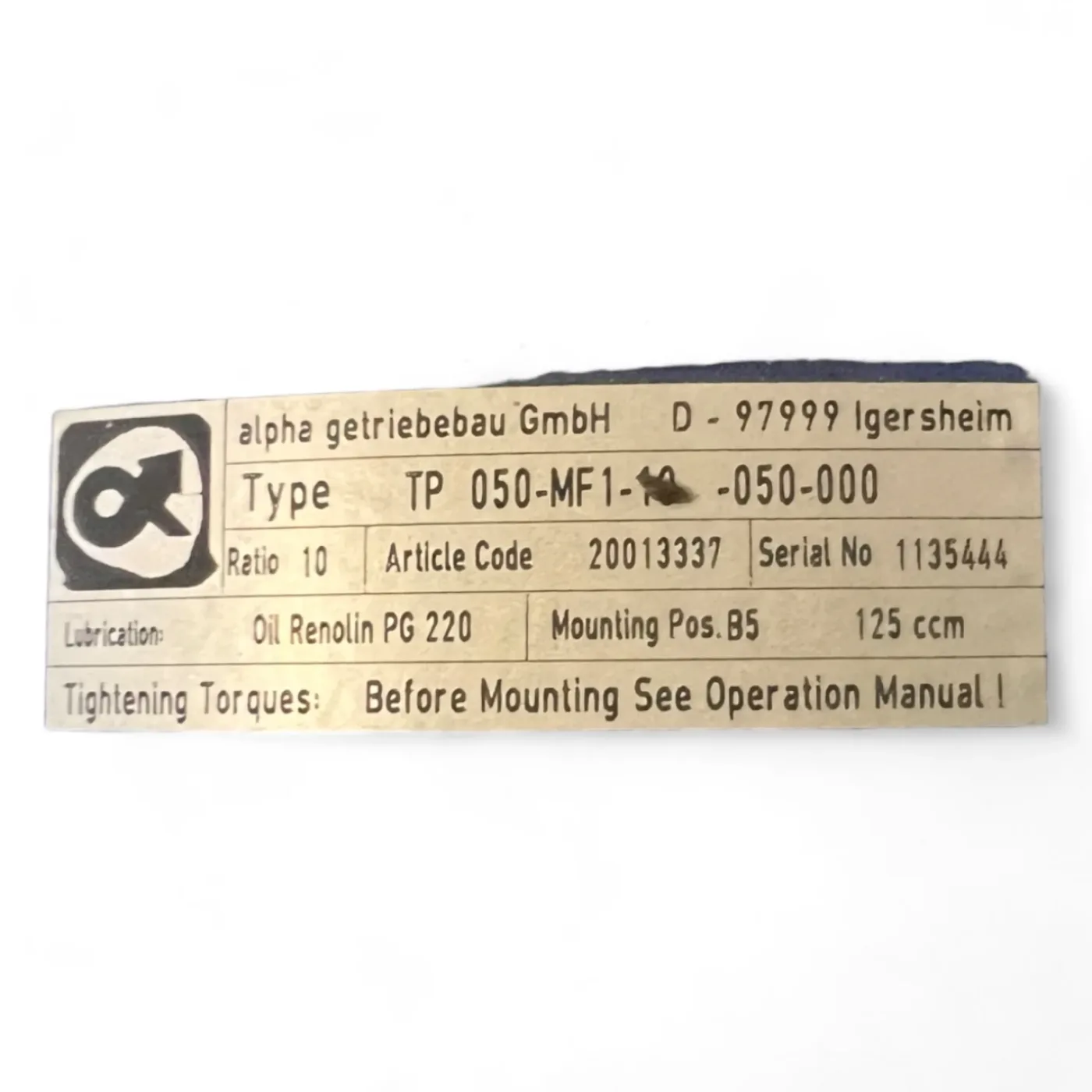 SIEMENS Brushless Servomotor 1FK6083-6AF71-1AGO mit Getriebe alpha Getriebebau TP 050-MF1-050-000 - 8