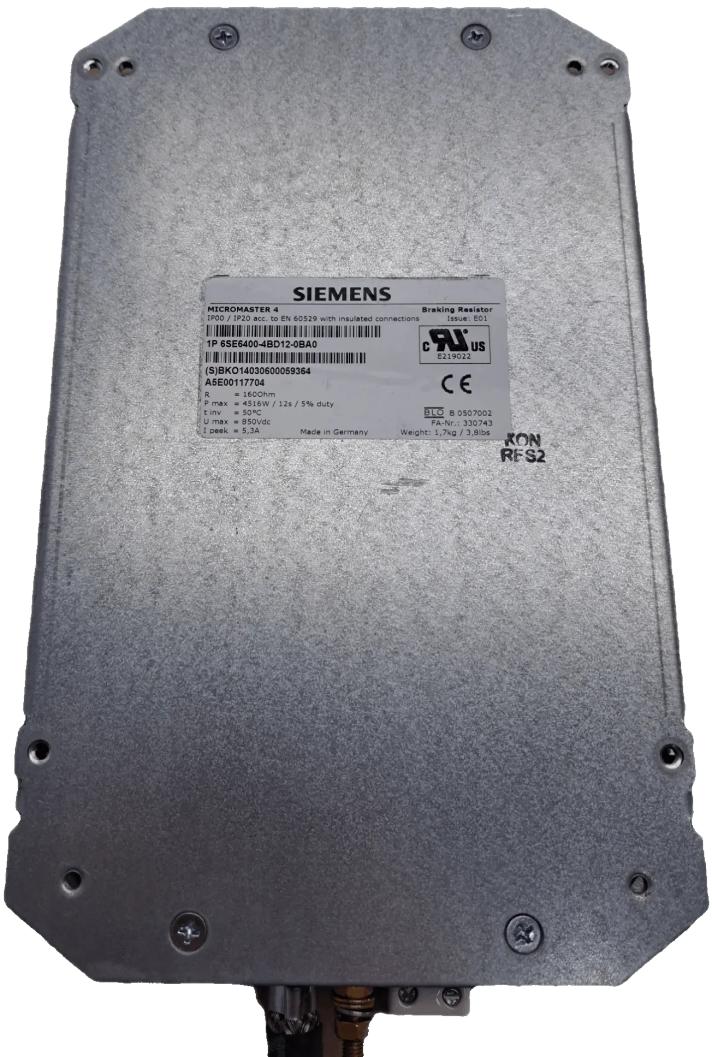 Siemens 6SE6400-4BD12-0BA0 - 3