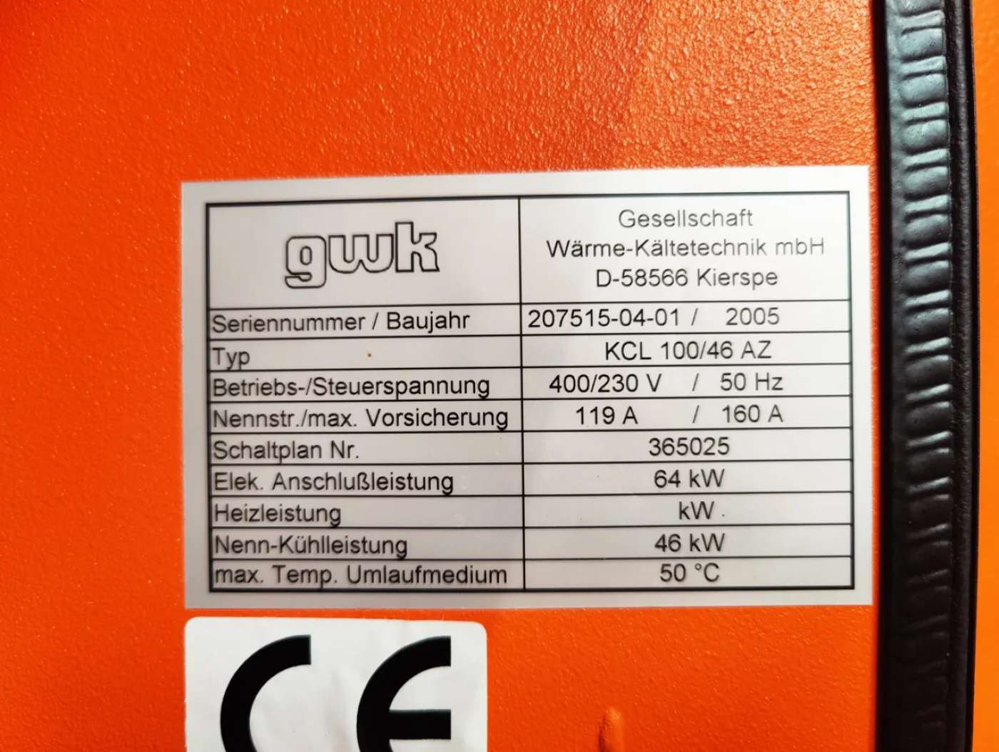 GWK KCL100/46 AZ Chiller - Temperature control unit - 2