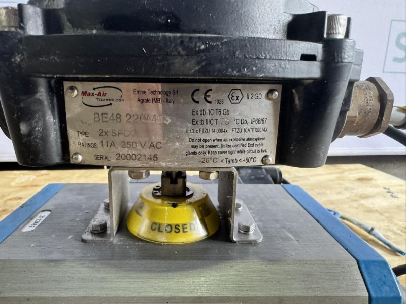 2021 EVAC / Max-Air Pneumatically Actuated Ball Valve Assembly