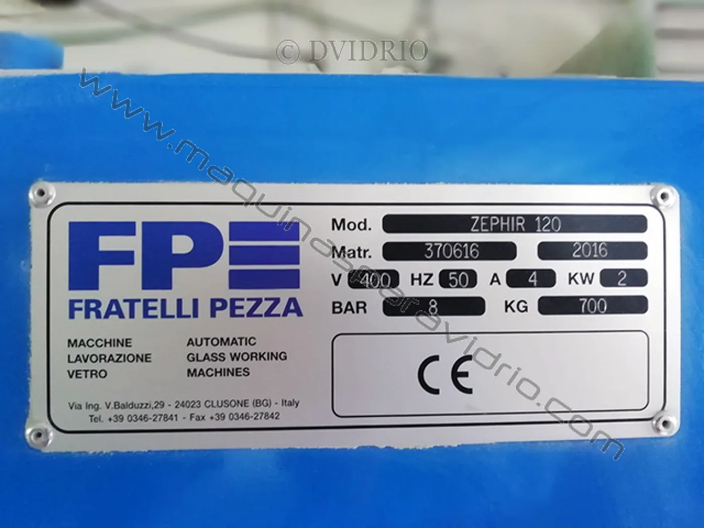 ARENADORA SEMIAUTOMATICA PARA VIDRIO FRATELLI PEZZA - 2