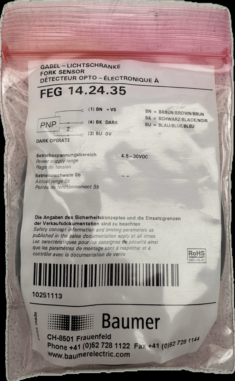 Baumer Gabel- / Winkel-Lichtschranke FEG14.24.35
