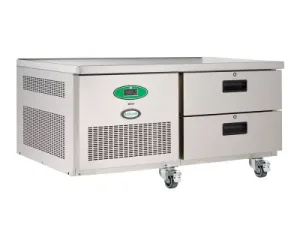 Foster LL2/1HDRW/14-115 2 Drawer Low Level Reduced Width Stainless Steel Refrigerated Counter 140 Litres - islandcatering