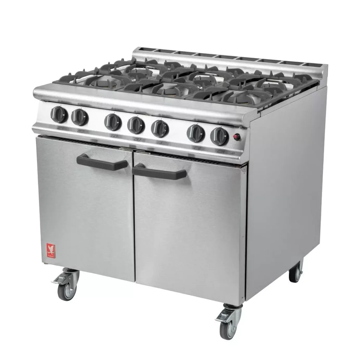 Falcon 6 Burner Dominator Plus Oven Range G3101 Propane Gas with Castors - islandcatering - 4