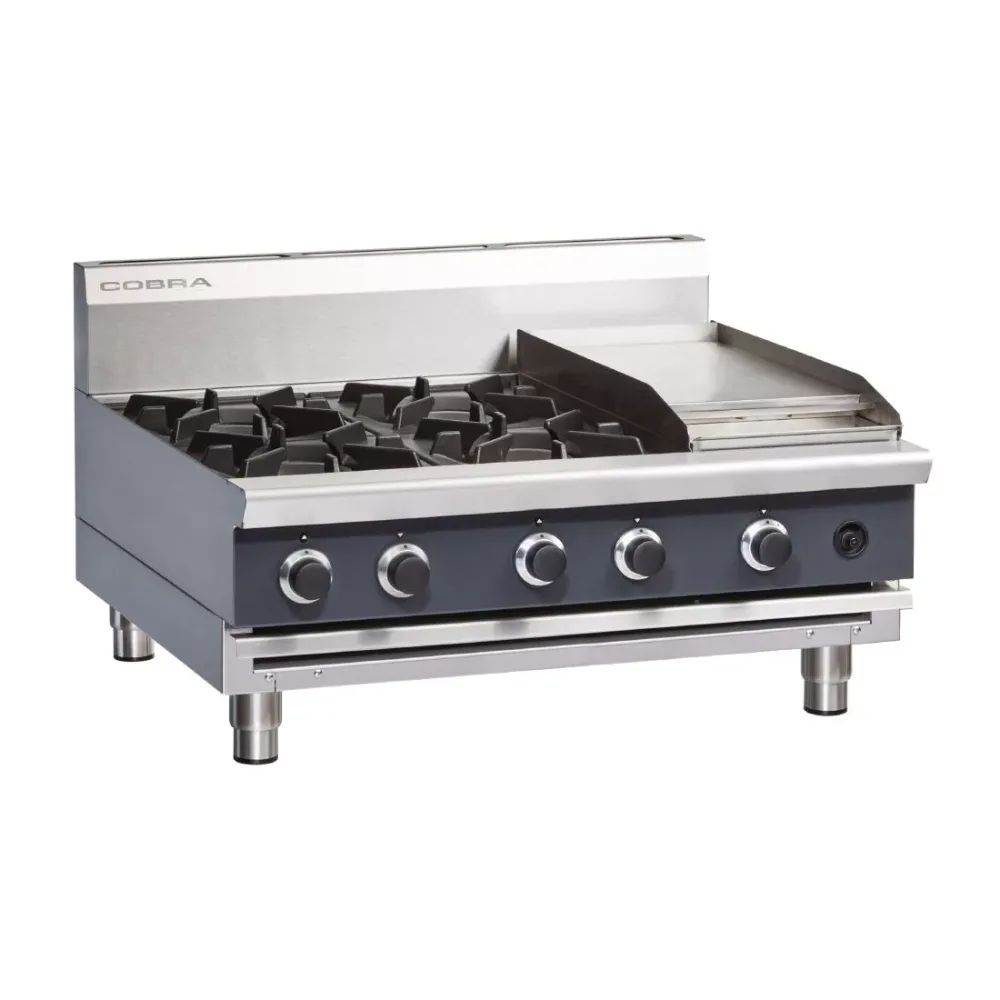 Blue Seal Cobra Countertop LPG Hob with Griddle C9C-B - islandcatering