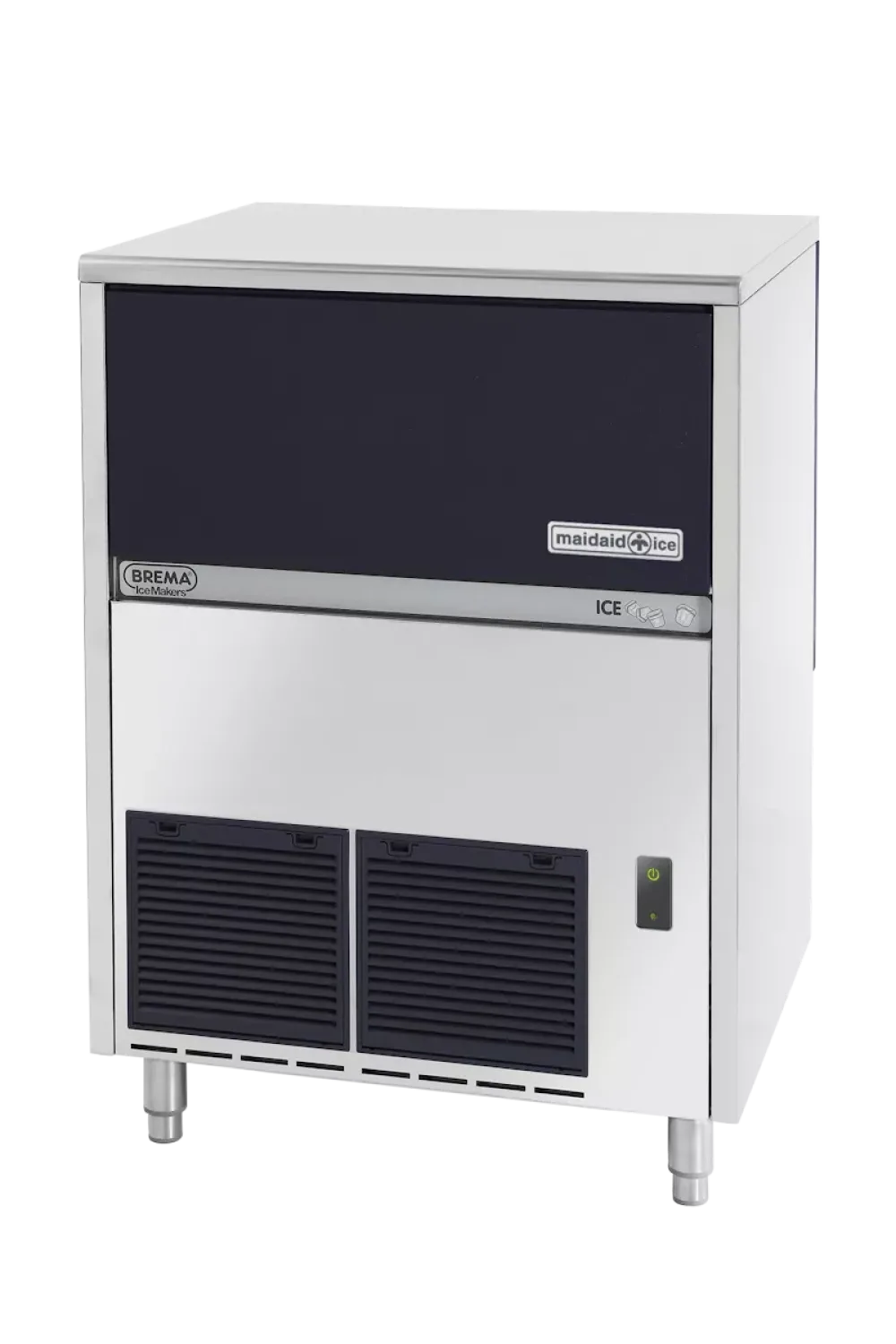 Maidaid M65-40 HC DP Ice Cube Maker with Drain Pump and 40kg Bin - islandcatering