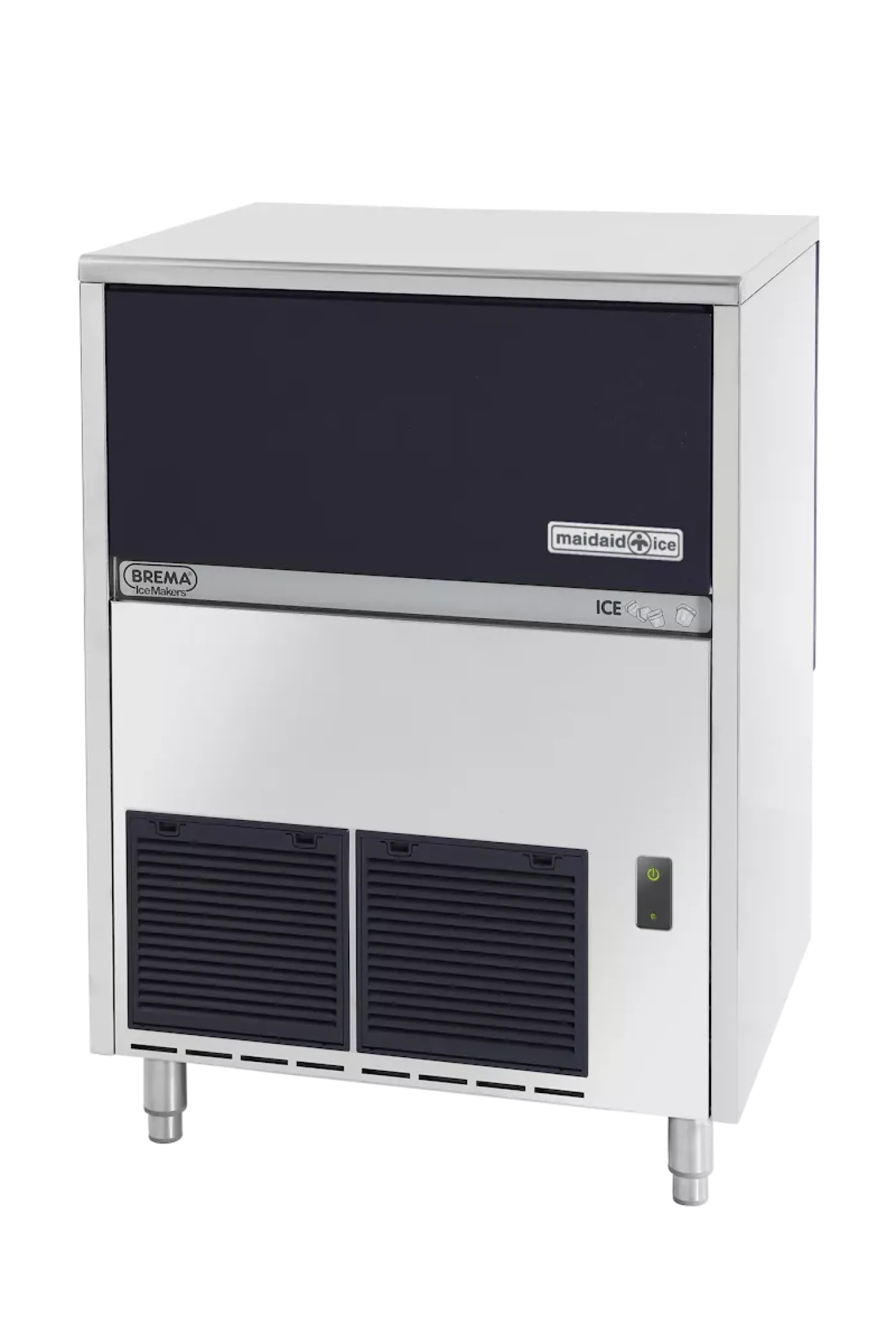 Maidaid M65-40 HC DP Ice Cube Maker with Drain Pump and 40kg Bin - islandcatering - 1