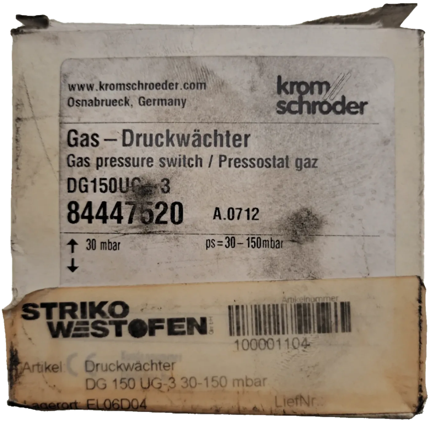 Kromschröder Gas-Druckwächter DG150UG3 - 1