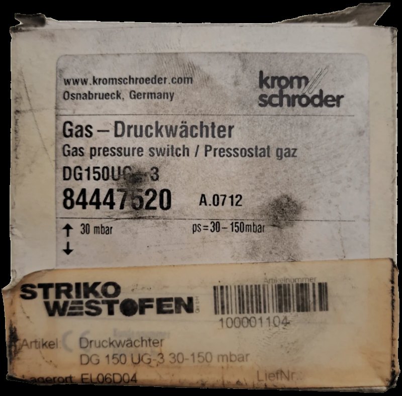 Kromschröder Gas-Druckwächter DG150UG3