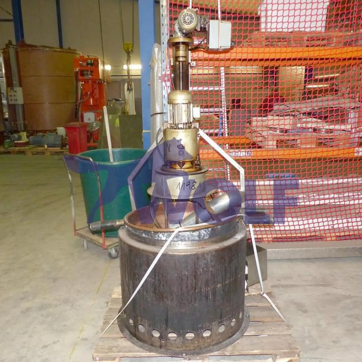 Krokant-Kochrührwerk HOPPE - Type KR-30 mit Kupferkessel und Gasbrenner. - 1