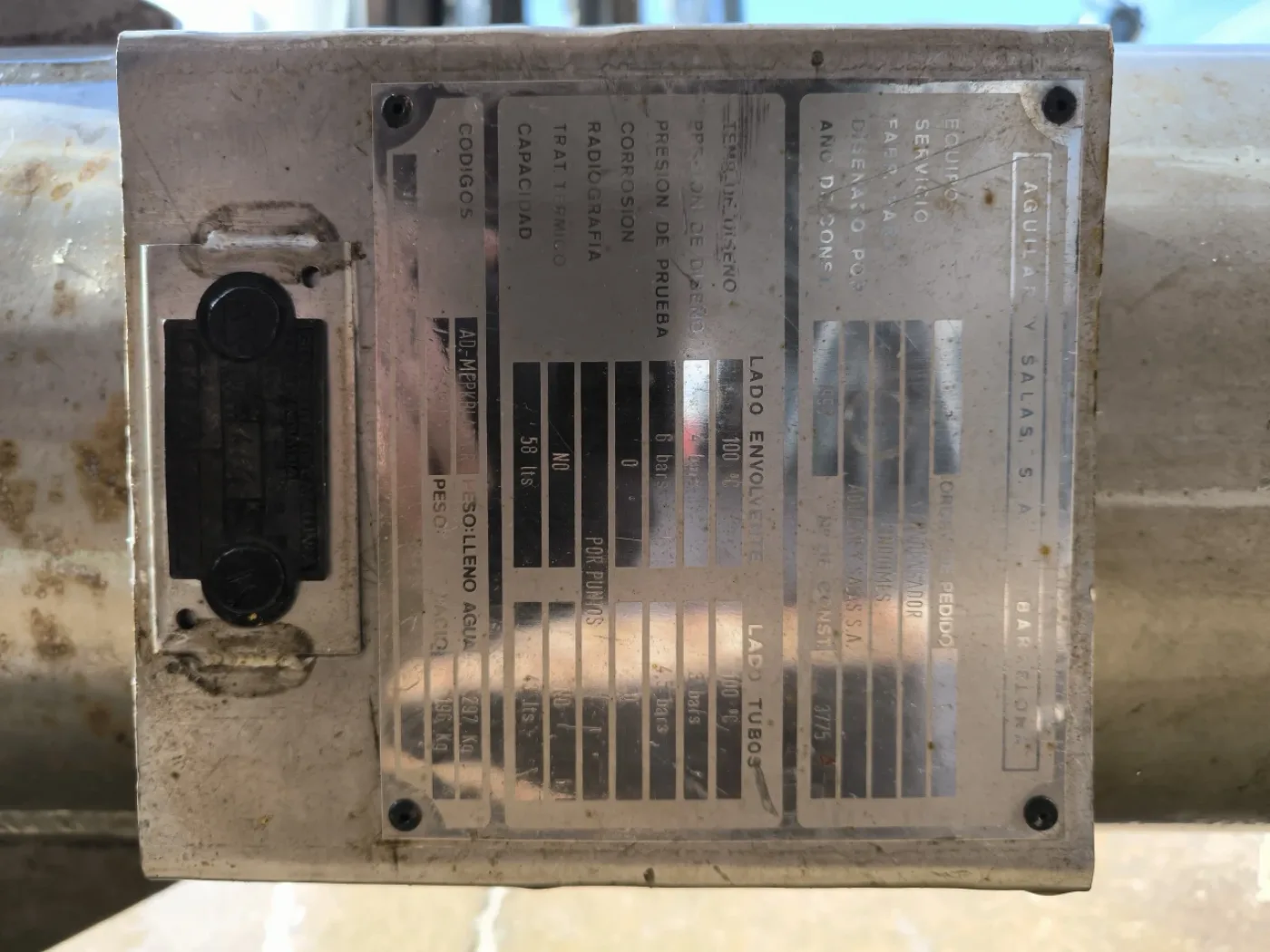 STAINLESS STEEL TUBULAR HEAT EXCHANGER 5.1 M² AGUILAR Y SALAS - 8
