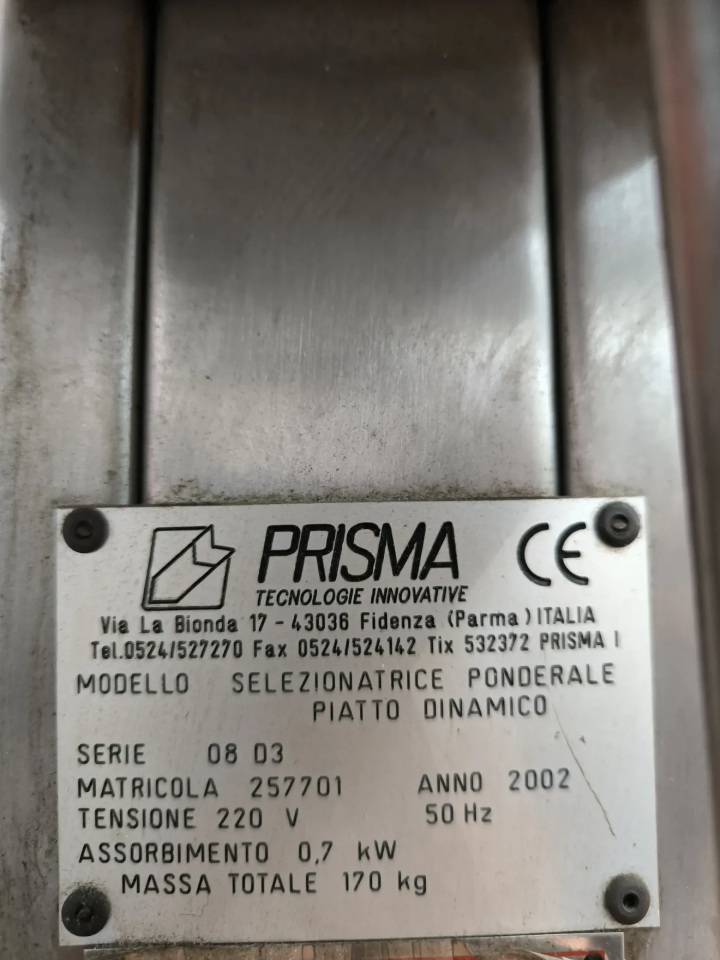 PRISMA 08 D3 CONVEYOR BELT - 8