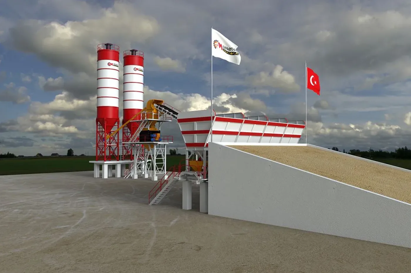 Stationary Concrete Batching Plant — Diamond 60, Titan 100, Magnum 120, Royal 150 - 5