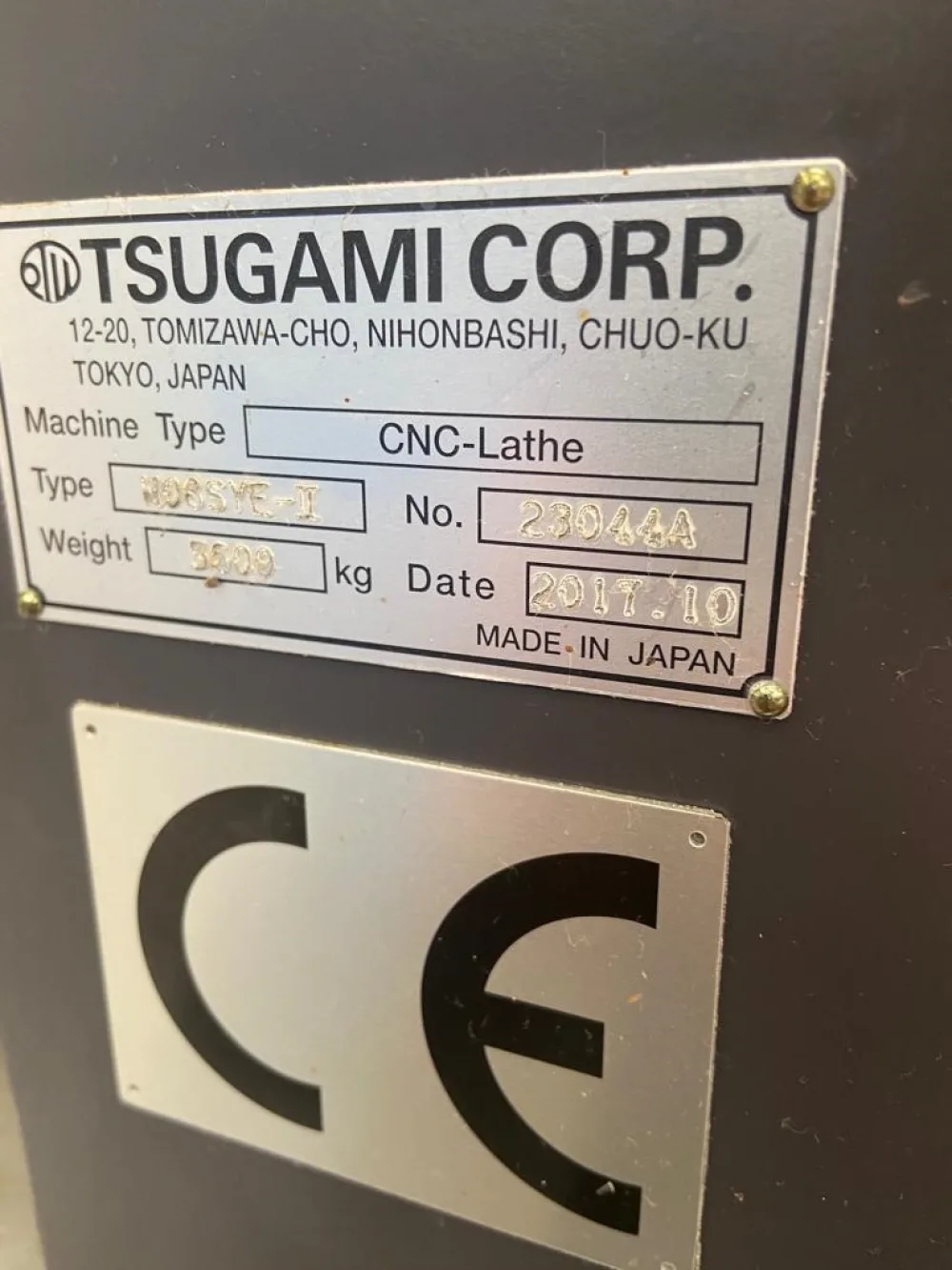 CNC LATHE TSUGAMI M08SYE-II year 2017 – 5 AXIS FANUC