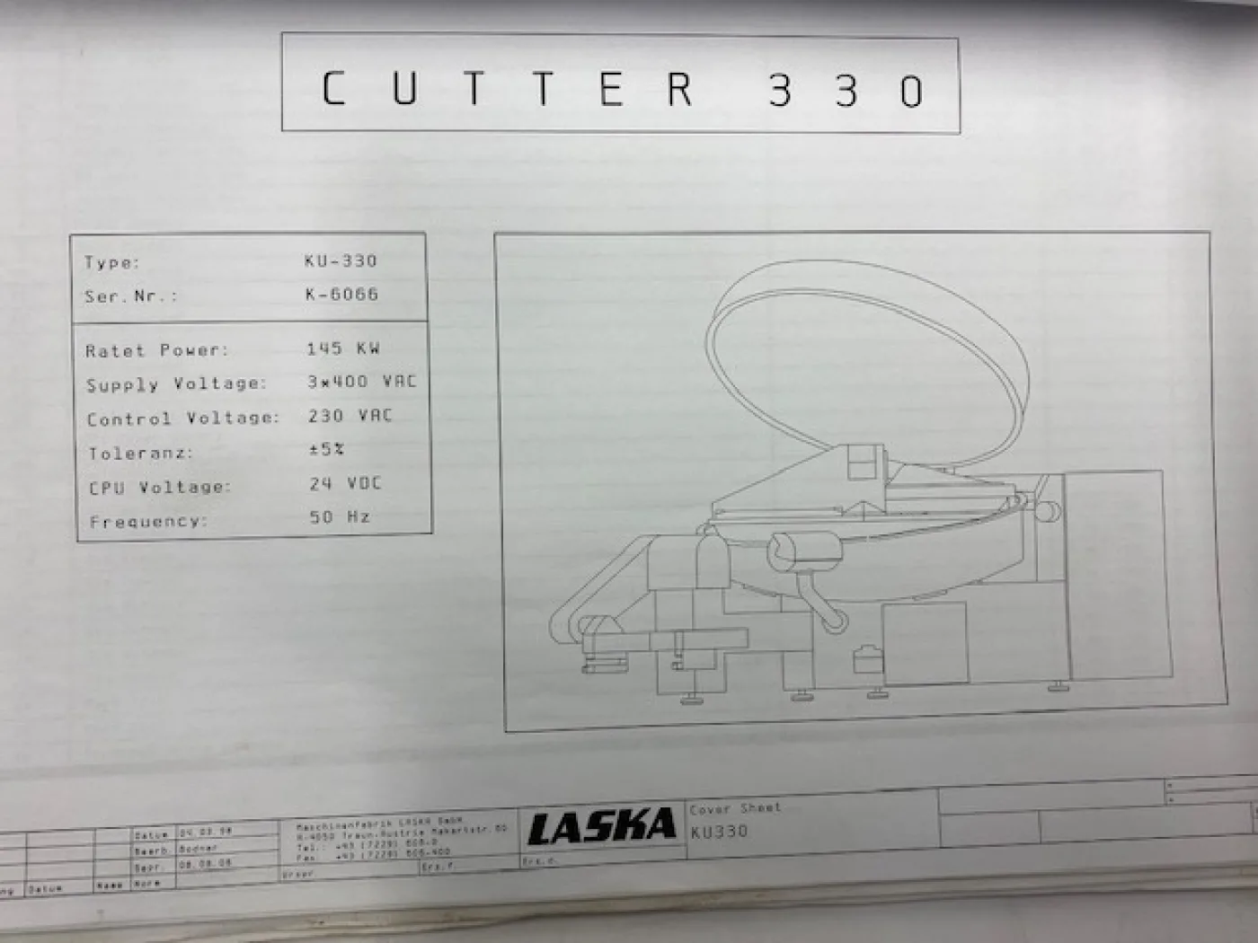 Laska 330ltr Vacuum Bowl Chopper - 8