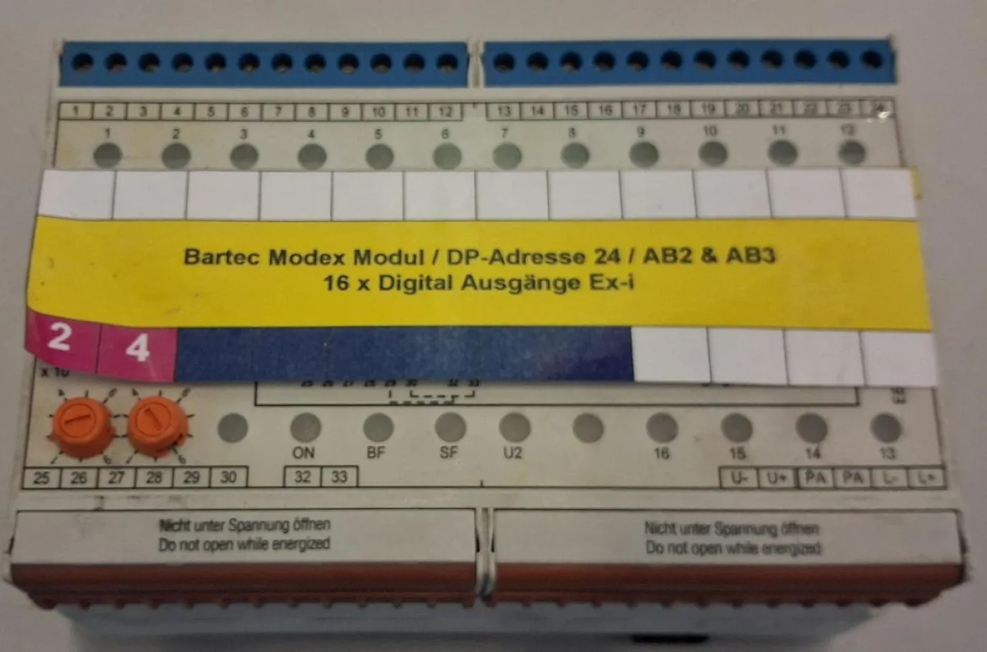 Bartec Modex PROFIBUS DP-Modul mit DP-Adresse 24 ist ein digitales Ex-i Ausgangsmodul - 2