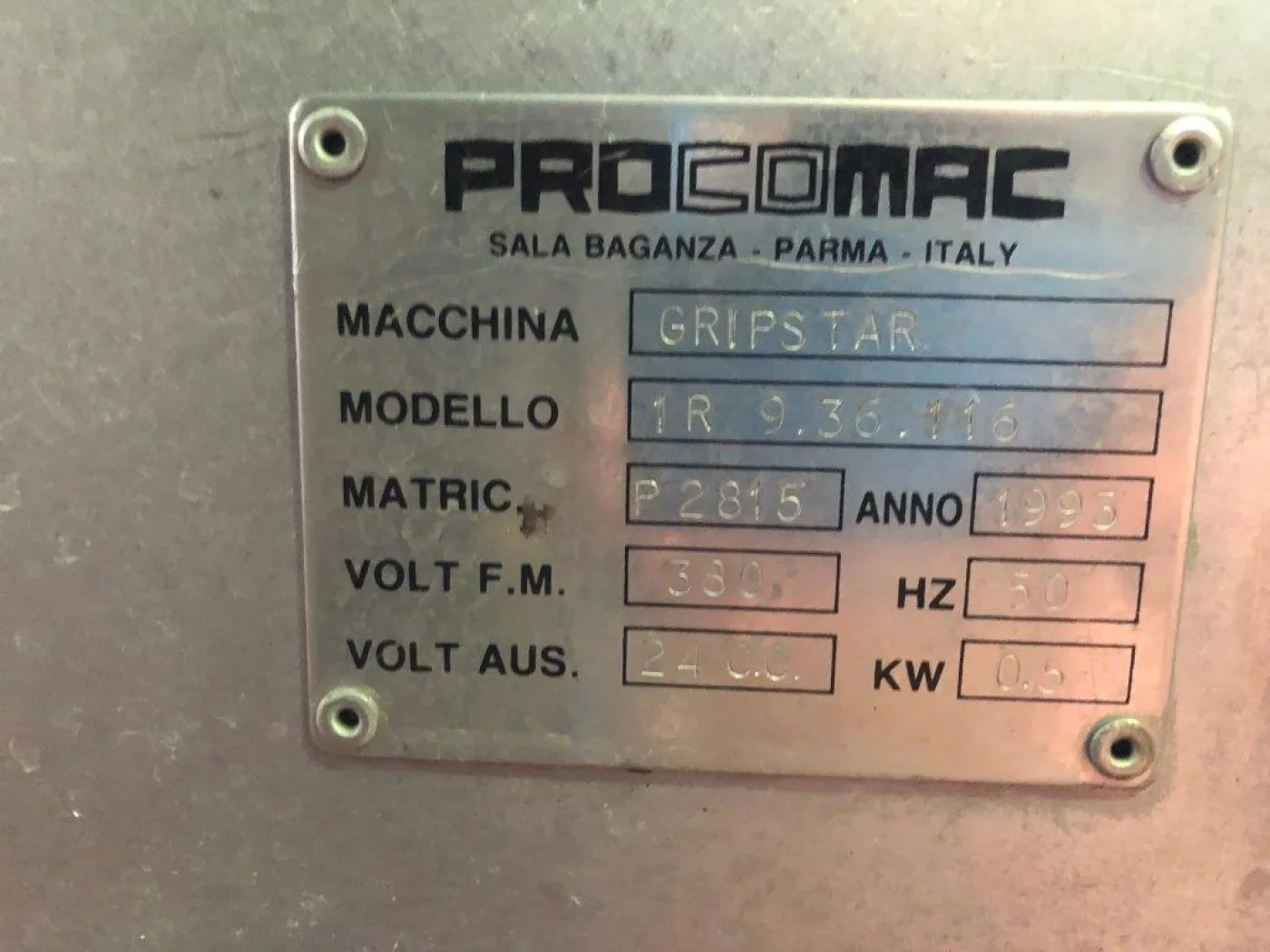 RINSER MACHINE PROCOMAC GRIPSTAR 36 NOZZLES, SECOND-HAND MACHINE - 6