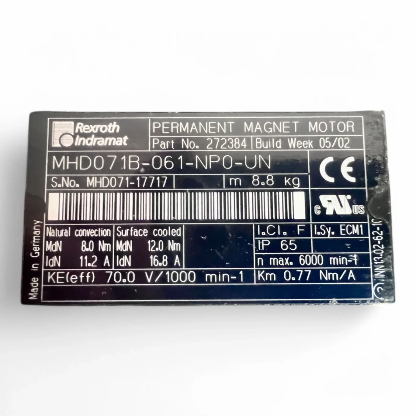 Bosch Rexroth Indramat Antriebsmotor MHD071B-061-NP0-UN WEEKE , HOMAG 2-214-95-1262 - 7
