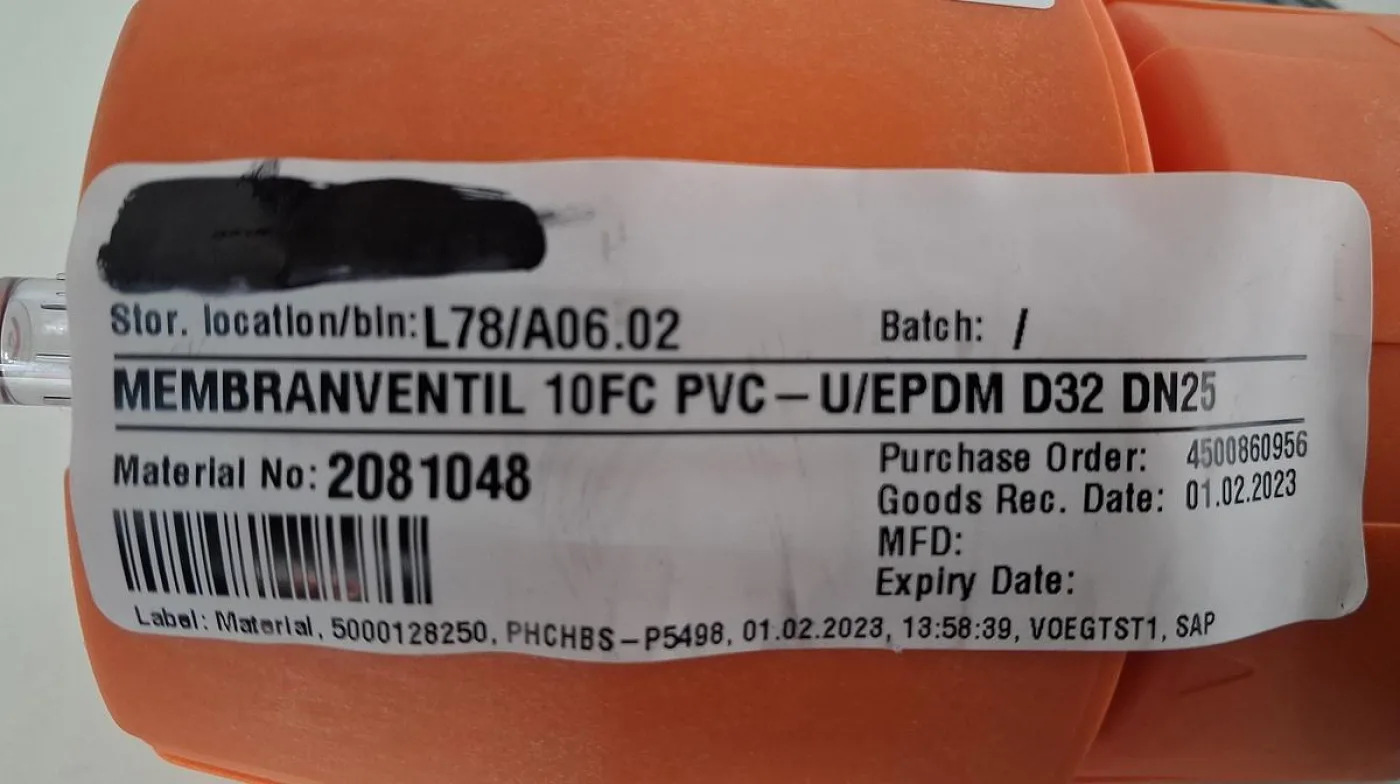 GF Georg Fischer DIASTAR Typ 10FC Membranventil DN25 PVC-U EPDM Pneumatisch - 8