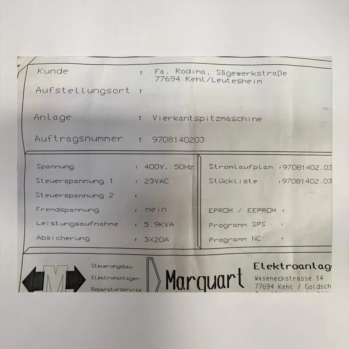 MARQUART - Anspitzmaschine Anfasmaschine - 7