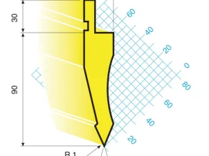 Abkantwerkzeug Oberwerkzeug 1012/A/35°
