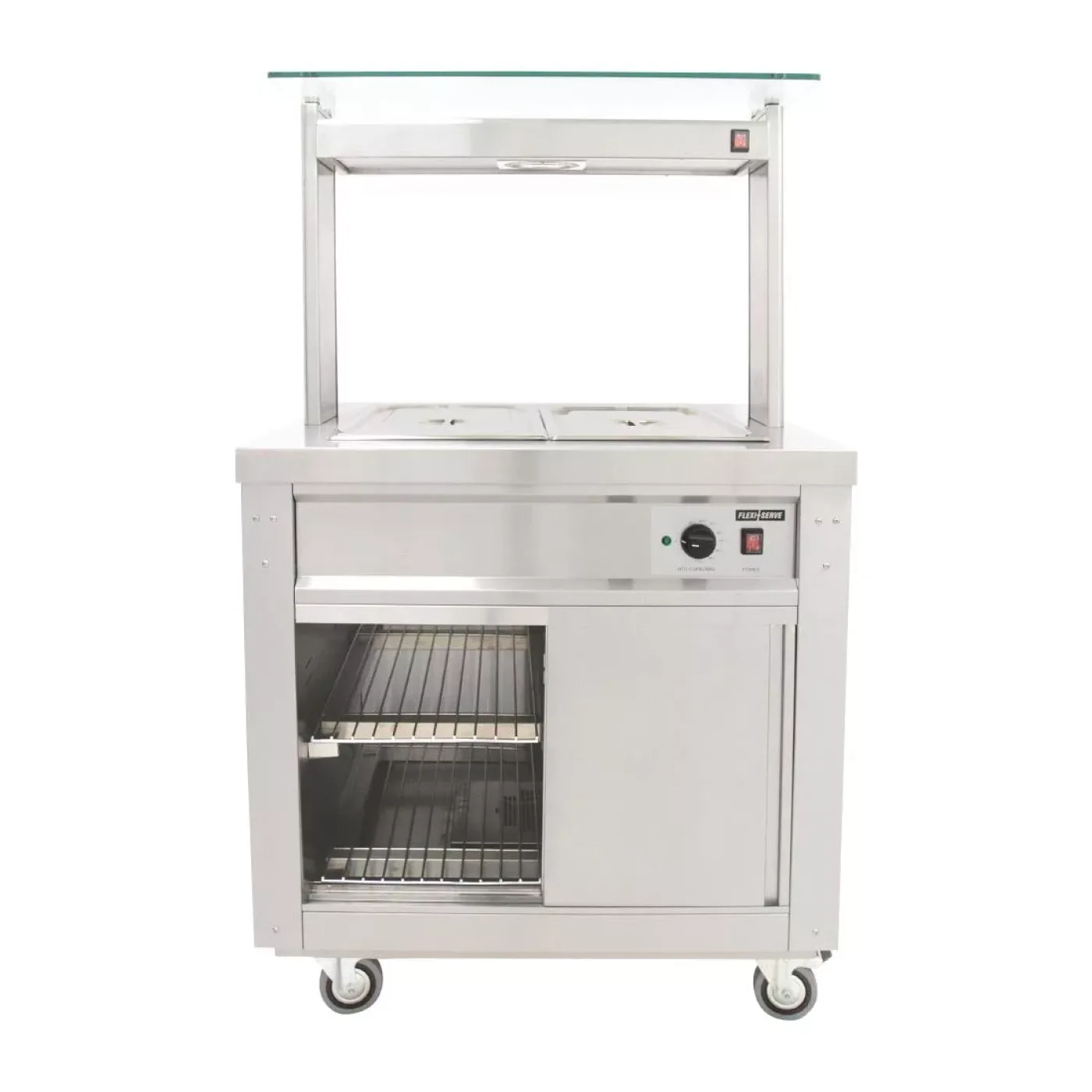 Parry Hot Cupboard with Dry Bain Marie Top and Quartz Heated Gantry FS-HB2PACK - islandcatering - 5