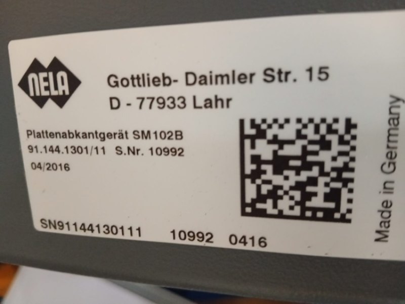 Druckplattenabkantung HD/Nela SM 102 B