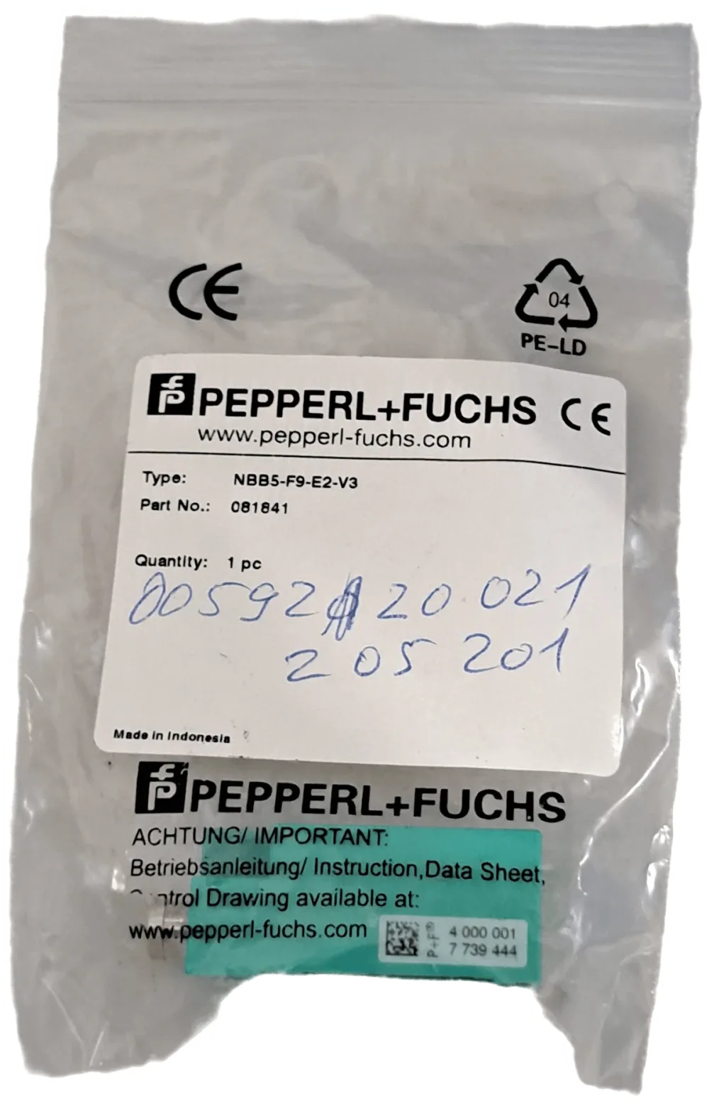 Pepperl+Fuchs Induktiver Sensor 081841