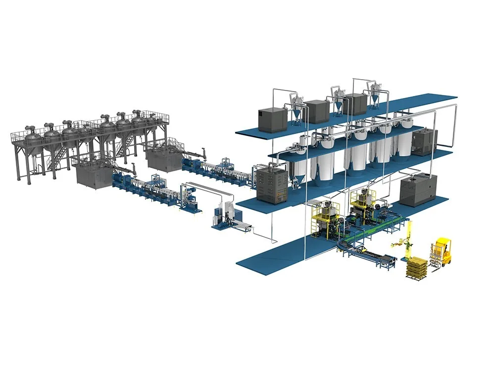 TPU reaction extrusion pelletizing line