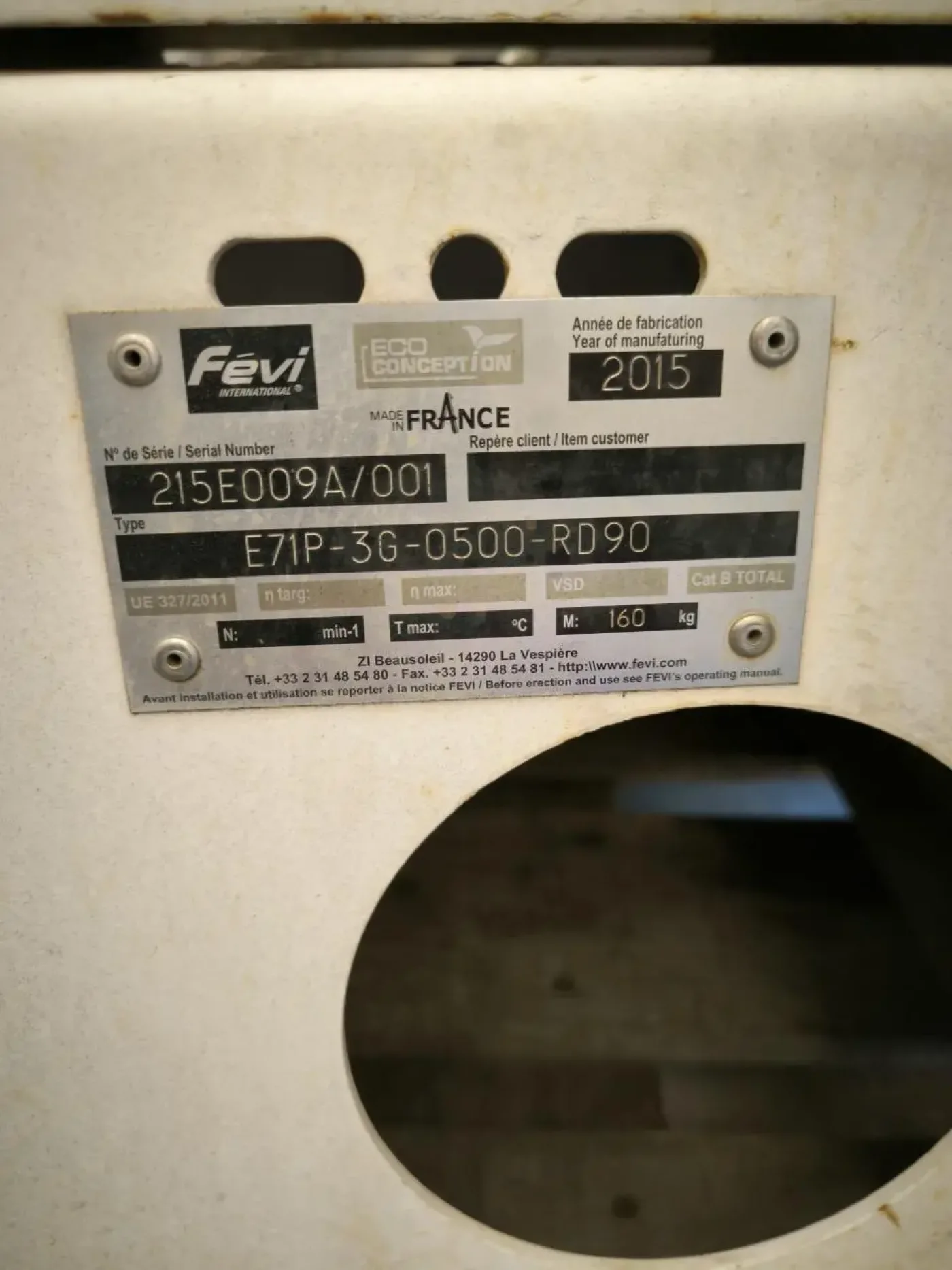 INDUSTRIAL FAN FEVI E71P-3G-0500-RD90 - 5