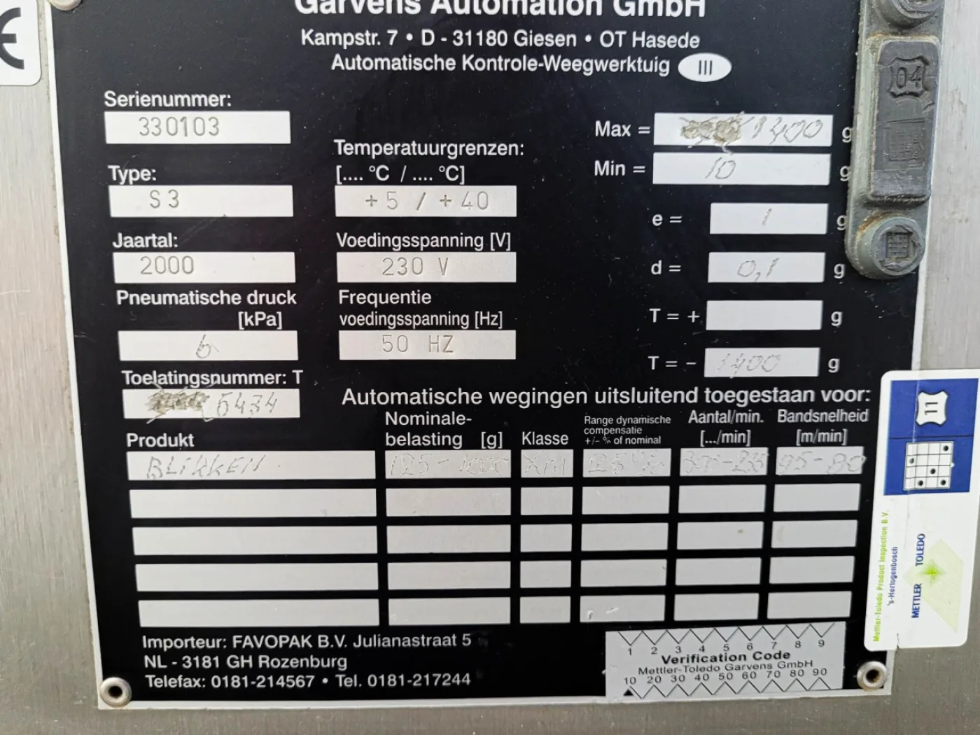 Mettler Garvens S3 - checkweigher - Miscellaneous transport - 7
