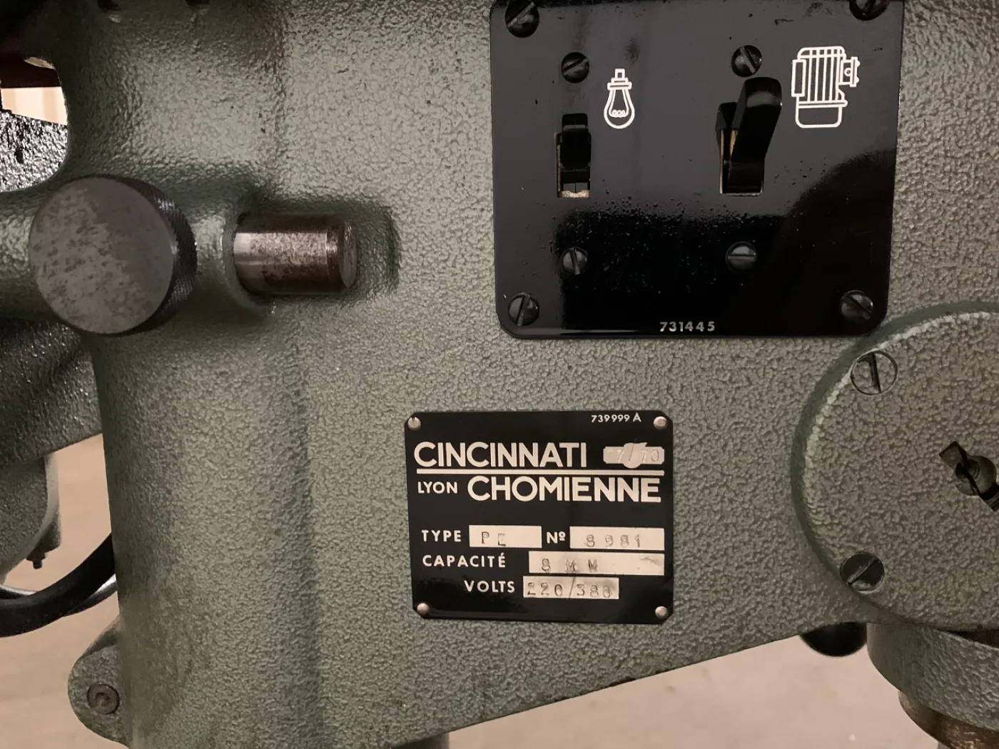 PERCEUSE D’ETABLI “CINCINNATI” TYPE PE-8 - 7