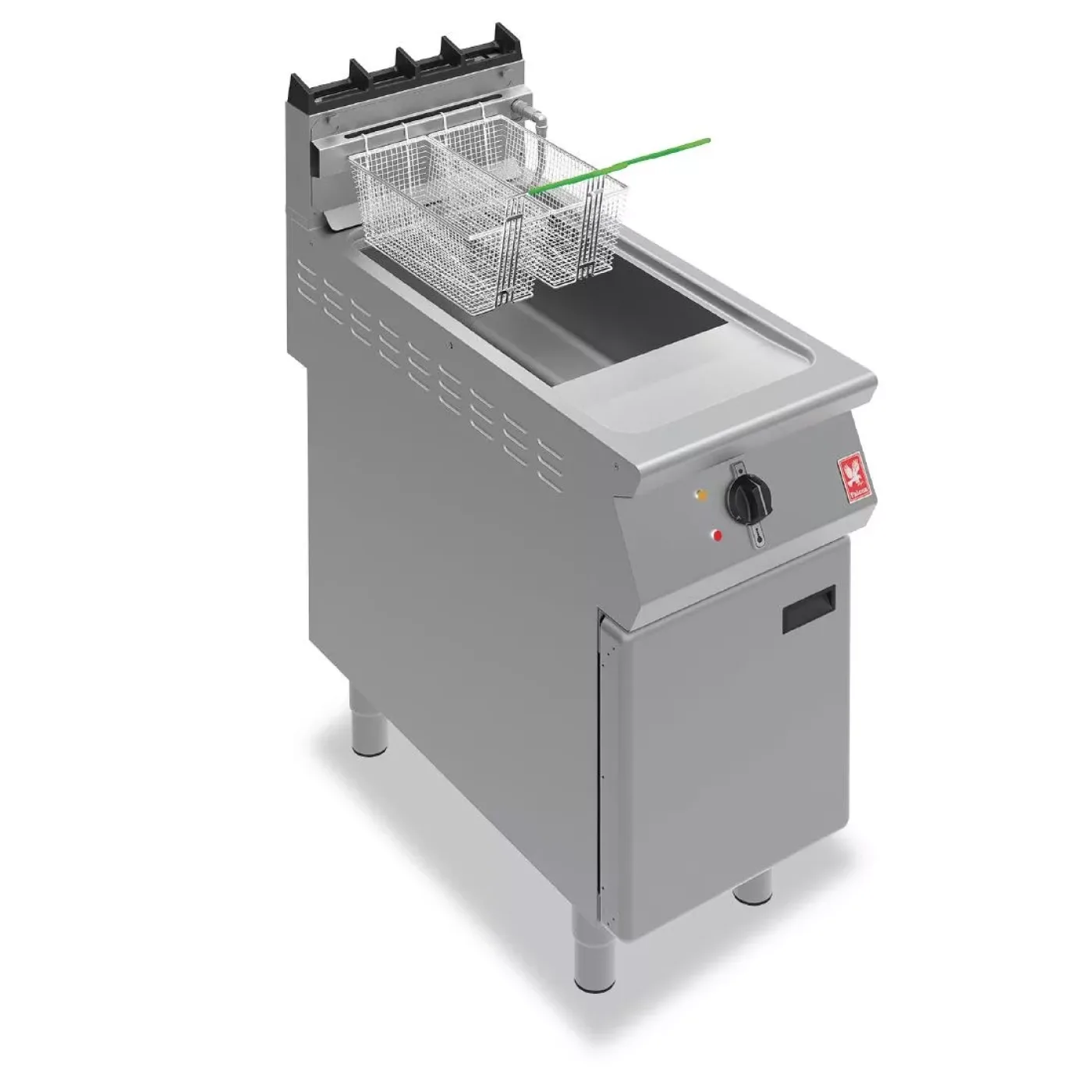 Falcon F900 F900 Single Tank Twin Basket Free Standing Propane Gas Filtration Fryer G9341F - islandcatering - 1