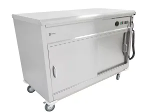 Parry Mobile Hot Cupboard with Flat Top MSF12 - islandcatering