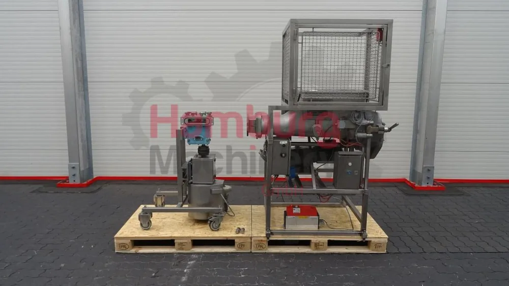 Aluminium through with augers and outfeed lobe pump, Benhil / Waukesha 034