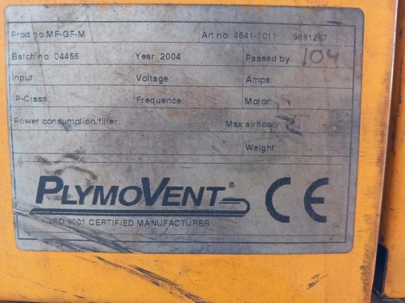 Maquina de extração de fumos PLYMOVENT MF-GF-M