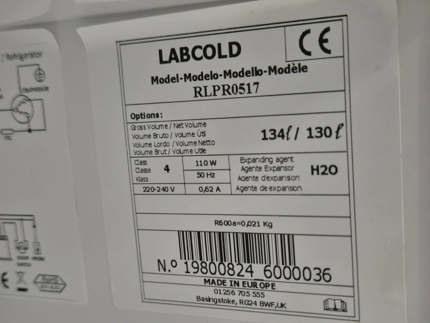 Labcold RLPR0517 150L Under-counter laboratory refrigerator - 7