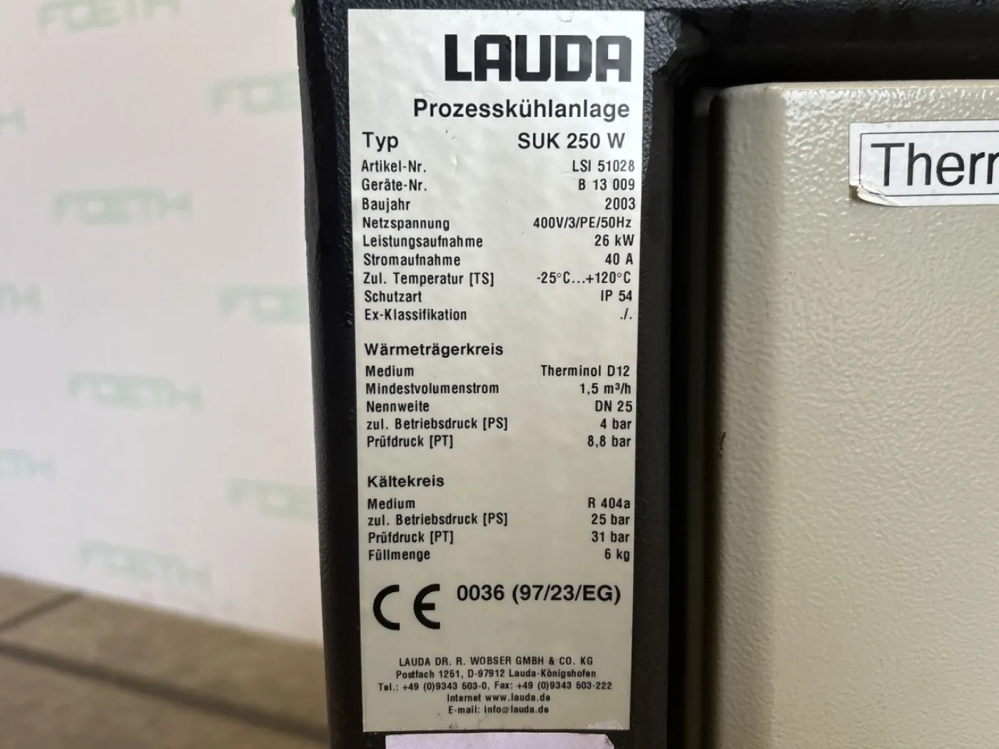 Lauda SUK 250 W - Temperature control unit - 8
