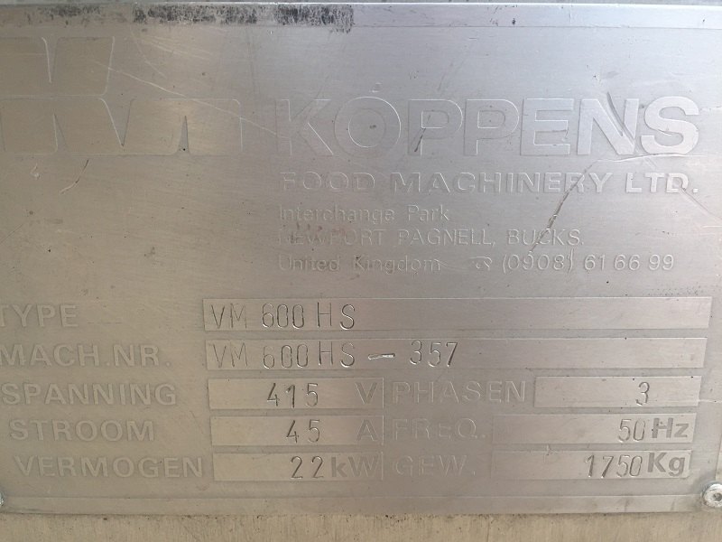 Koppens VM600HS Former