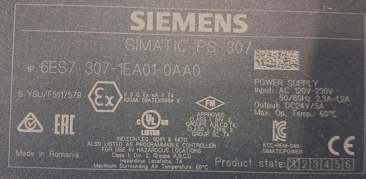 Siemens SIMATIC PS 307 Netzteil-Modul 6ES7307-1EA01-0AA0 - 2